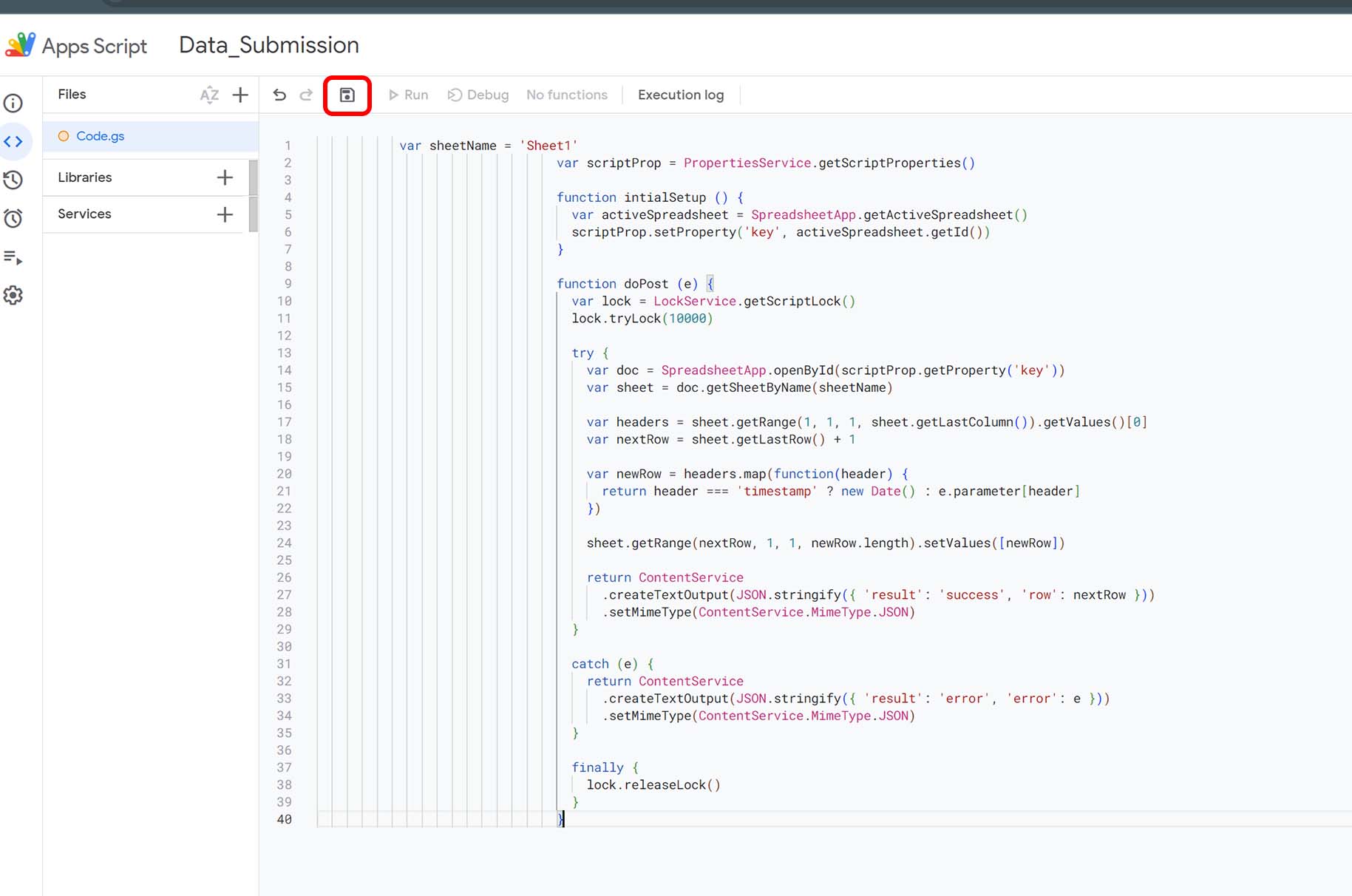 Google Apps Script Code